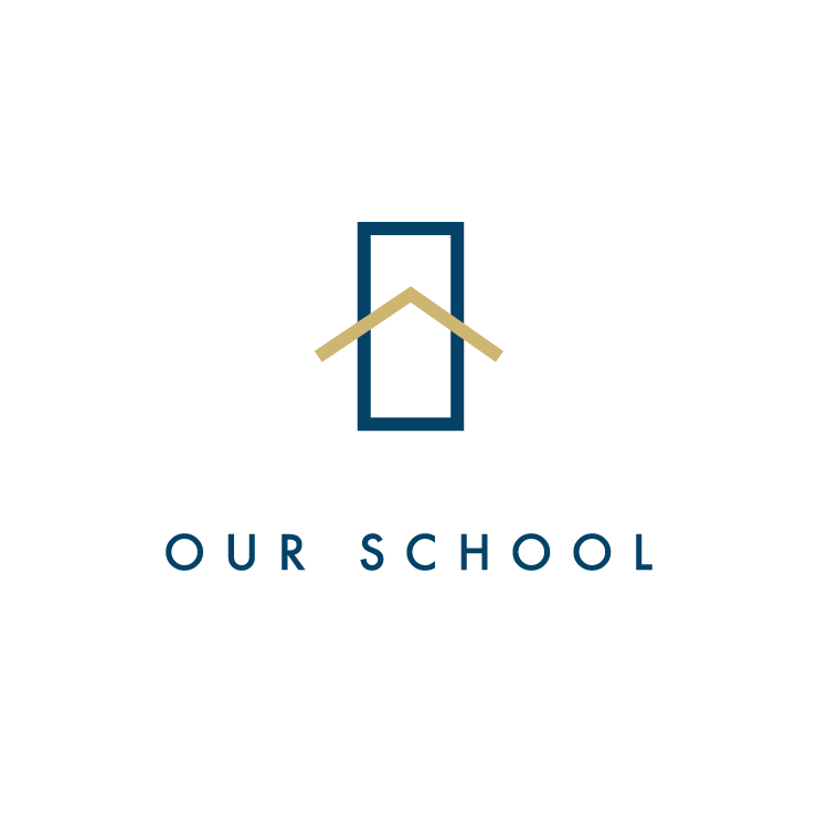 A logo for our school shows a house with an arrow pointing up.
