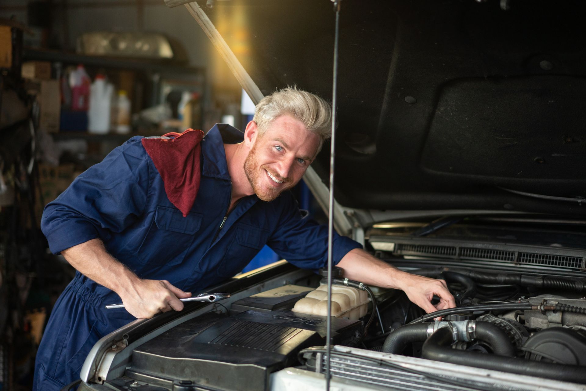 Auto mechanic working in garage. Repair Service | Automotive Servicing | Geelong, VIC
