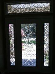Ornament Glass with Black Frame — Decorative Door Glass in Clermont, FL