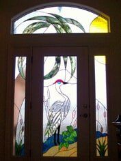 Ornament Heron Design — Decorative Door Glass in Clermont, FL