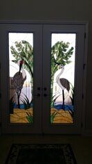 Two Heron Glass Door Design — Decorative Door Glass in Clermont, FL