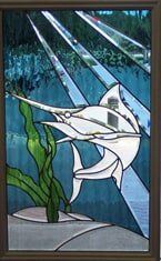 Sword Fish Glass Door Design — Decorative Door Glass in Clermont, FL