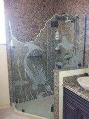 Sea Creature Glass Design — Residential Entry in Clermont, FL