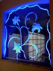 Flower wall art — Entry Doors Glass Replacement in Clermont, FL
