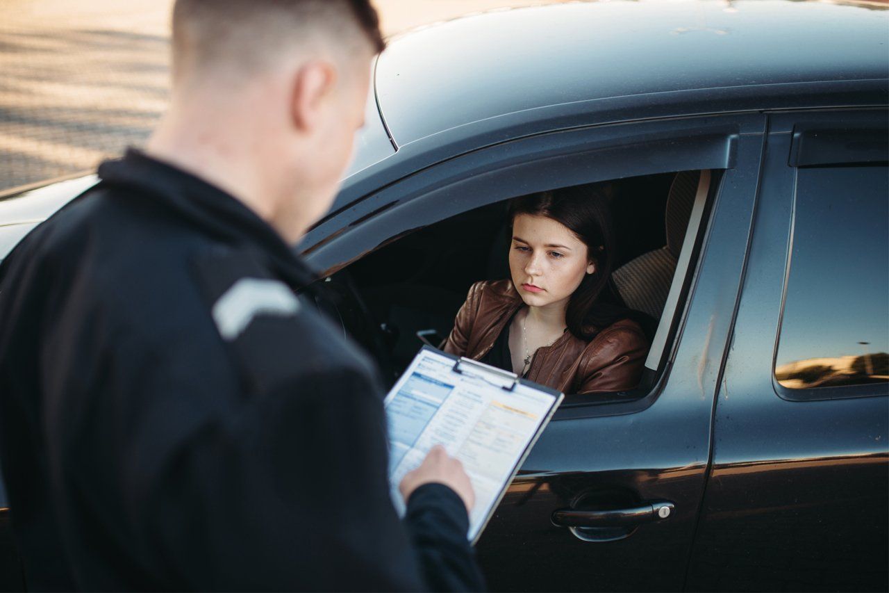 Police Ticketing A Female Driver — Luray, VA — Rodger L. Smith, Counselor at Law, PC