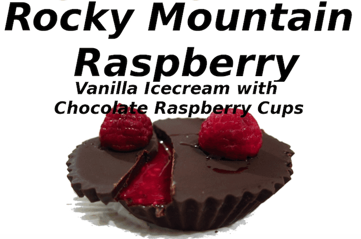 Raspberry hard ice cream with raspberry filled chocolate cups.
Curry Freeze Ice Cream Shop