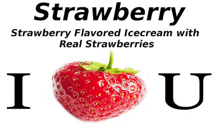 Strawberry hard ice cream.
Curry Freeze Ice Cream Shop