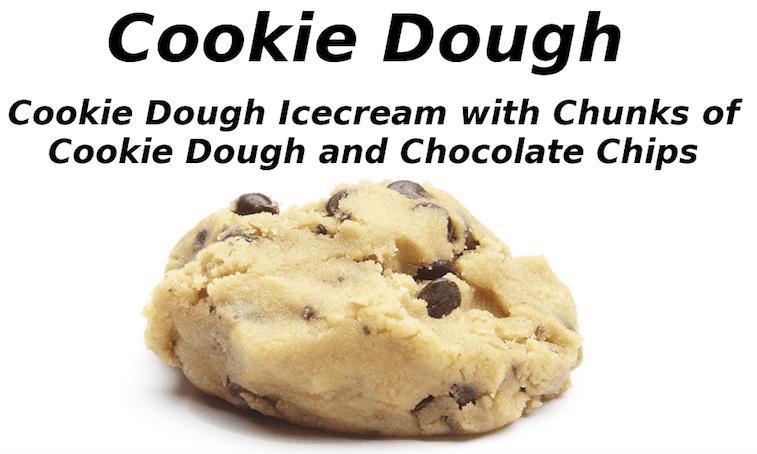 Cookie Dough  hard ice cream
Curry Freeze Ice Cream Shop.
