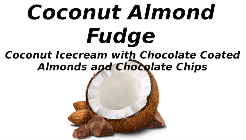 Coconut Almond fudge hard ice cream
Curry Freeze Ice Cream Shop.