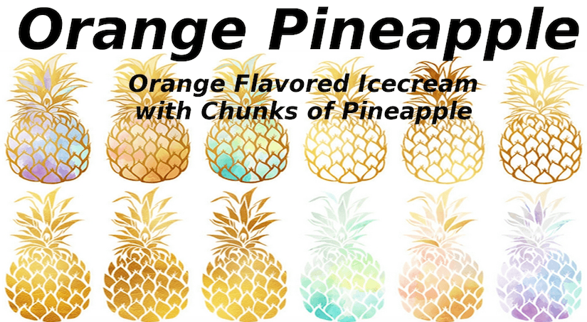 Orange pineapple hard ice cream
Curry Freeze Ice Cream Shop.