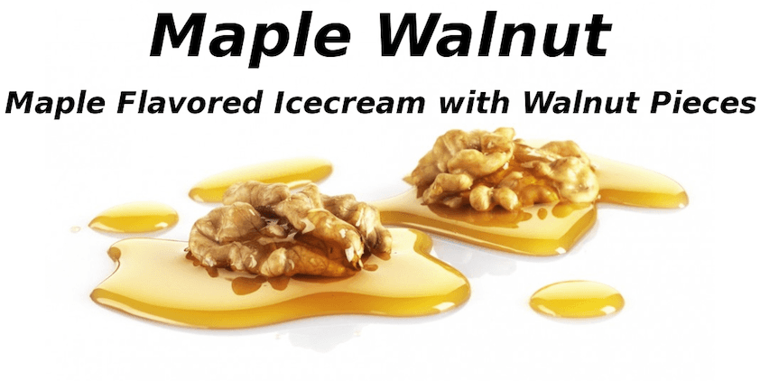 Maple walnut hard ice cream.
Curry Freeze Ice Cream Shop.