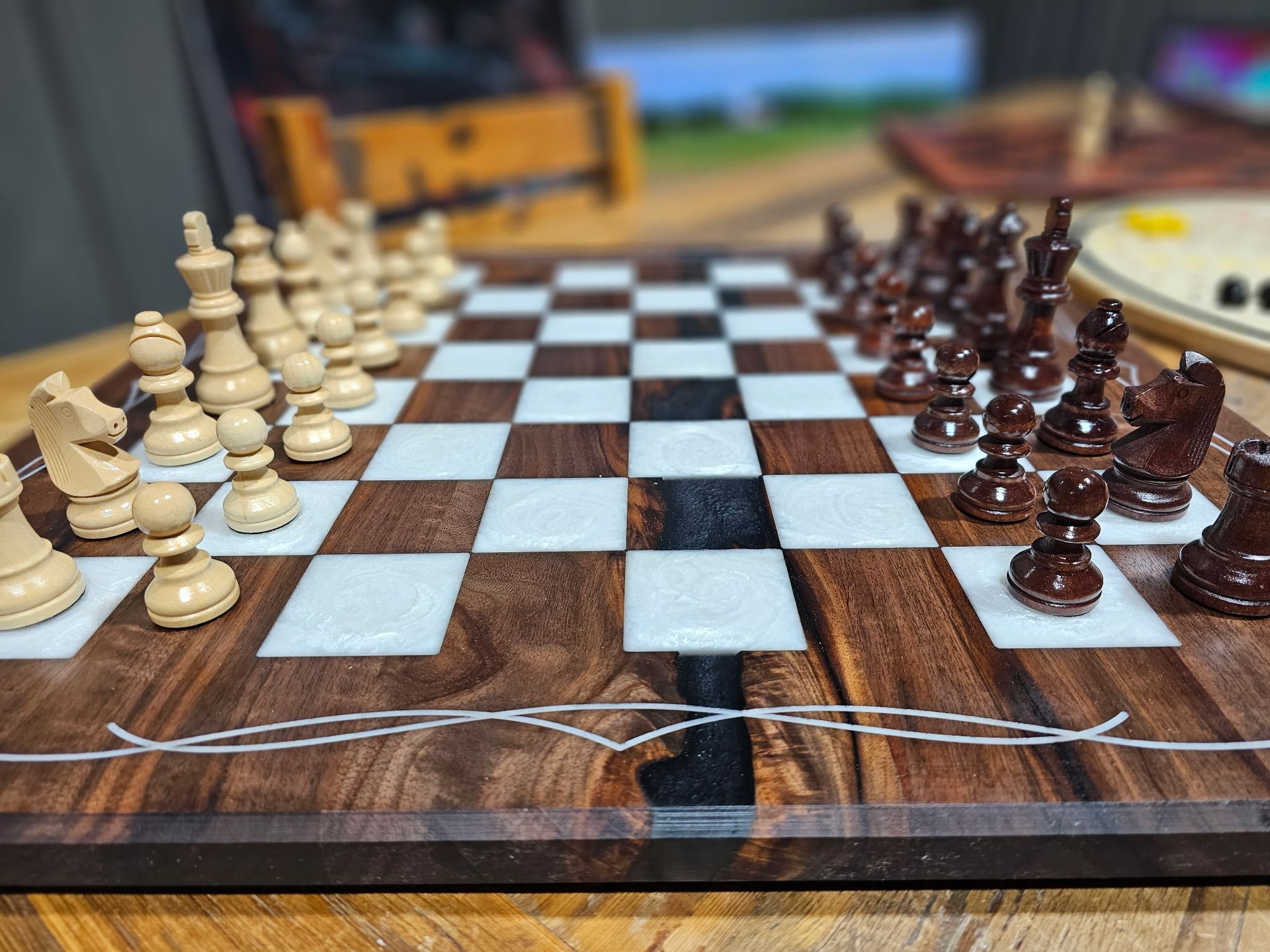 Epoxy Inlaid, Professional Chess Board, craftsmanship