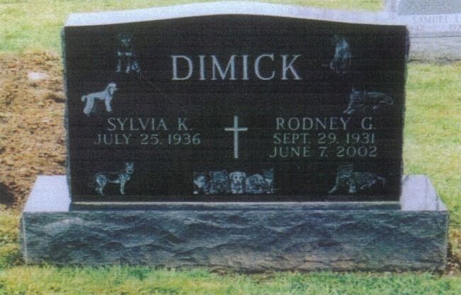 Gravestone engraved with 