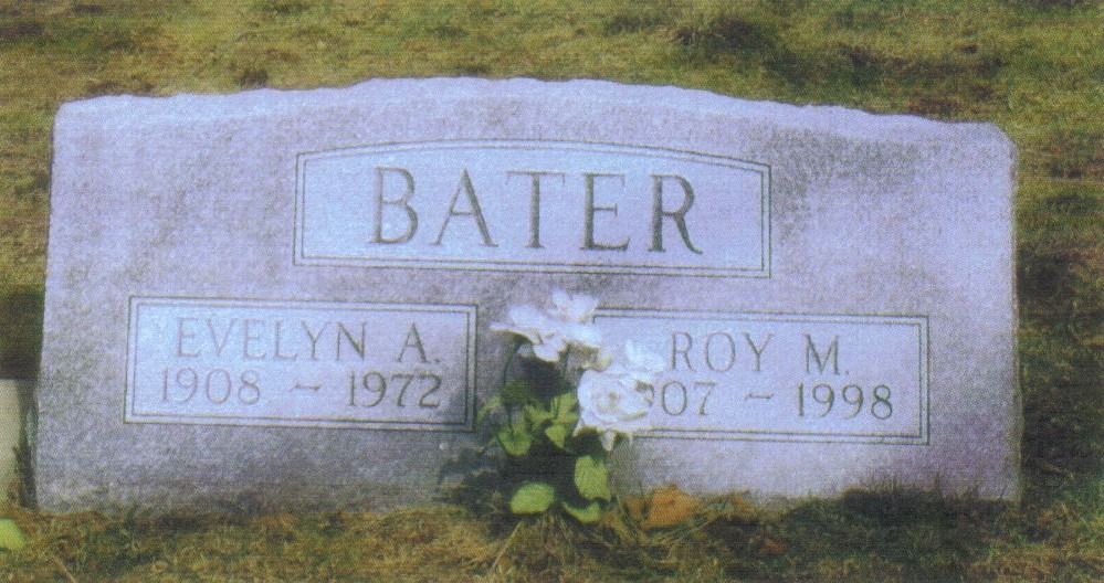 Gray headstone with 