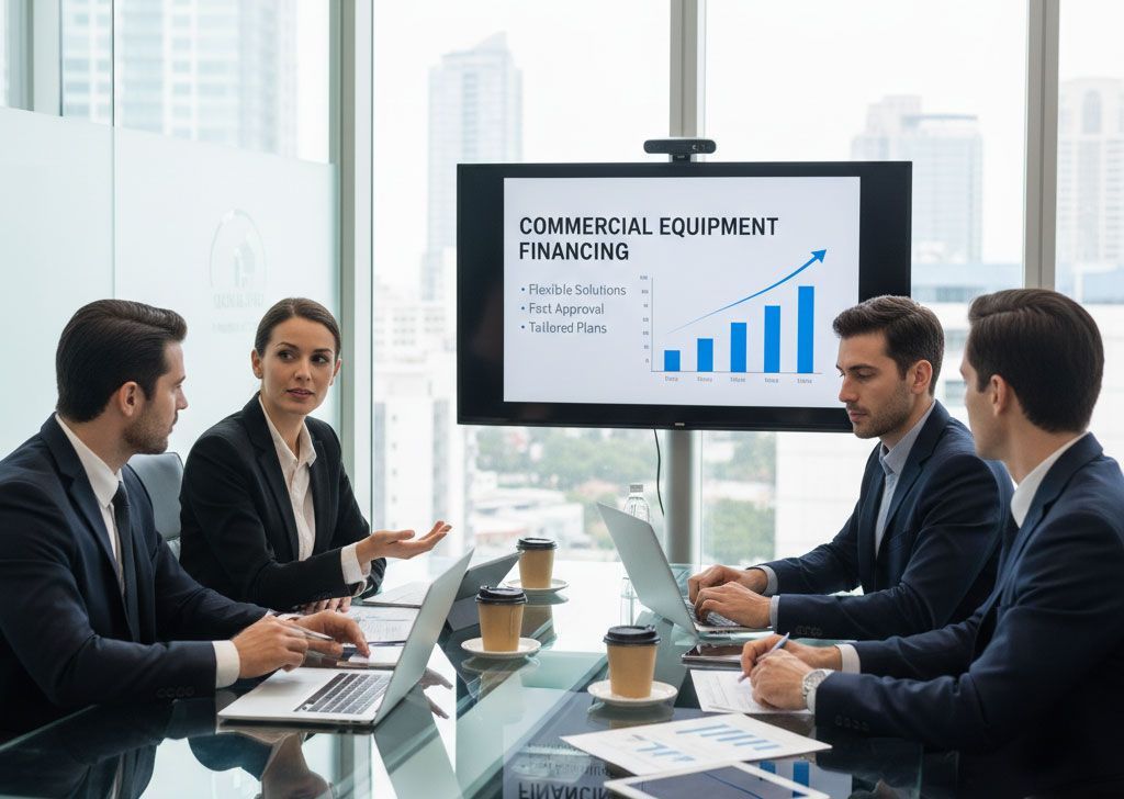 Business team in conference room, reviewing 