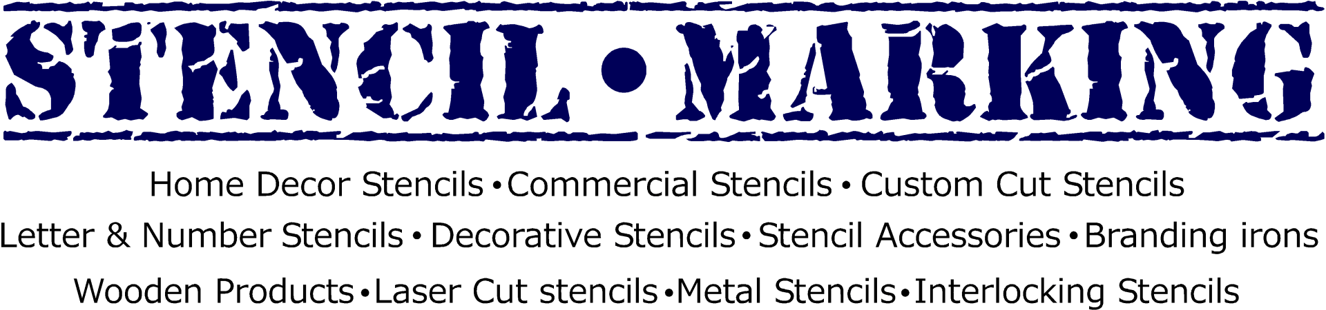 Stencil marking logo