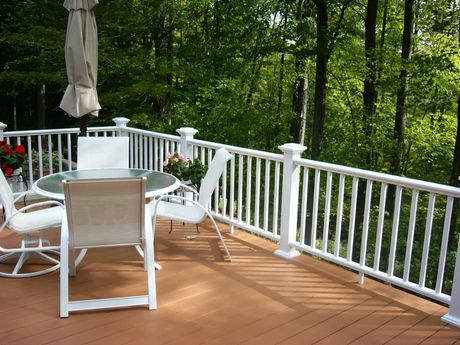 Deck Contractor — Contractor and Client Discussing Plan in Pittsfield, PA