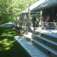 Patio Design — Simple Patio With Stairs in Pittsfield, PA