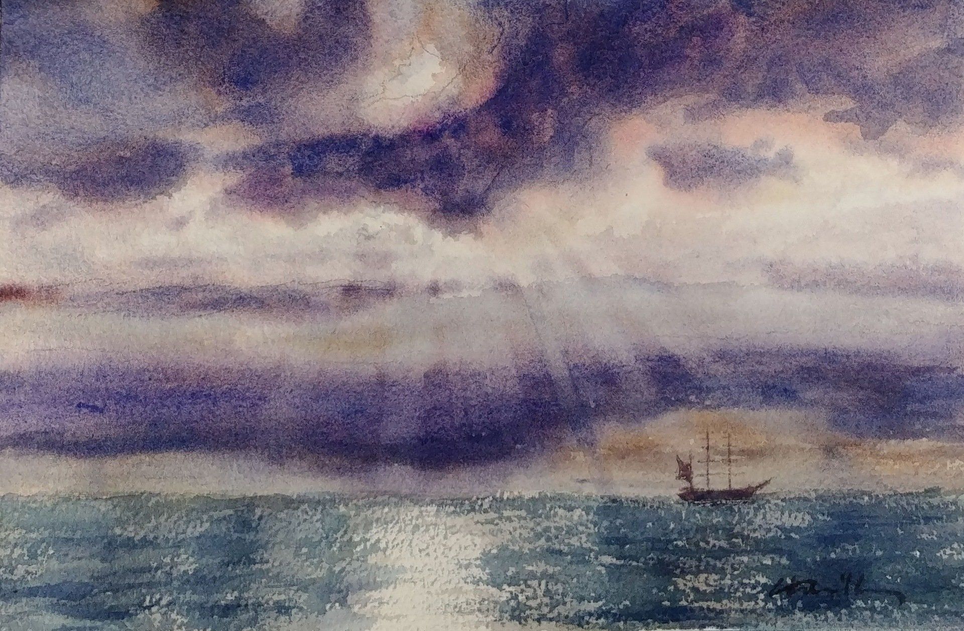 after the storm watercolor virtual zoom landscapes class painting lesson robert sherrill workshops