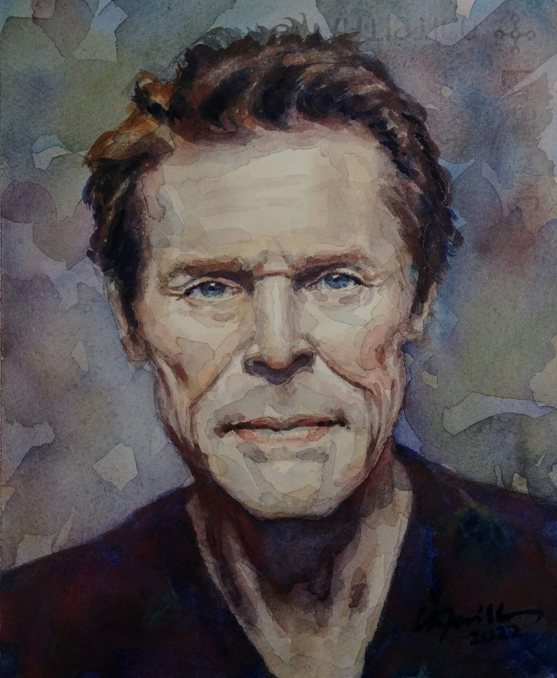 willem dafoe watercolor virtual live zoom portraits and people class painting robert sherrill workshops