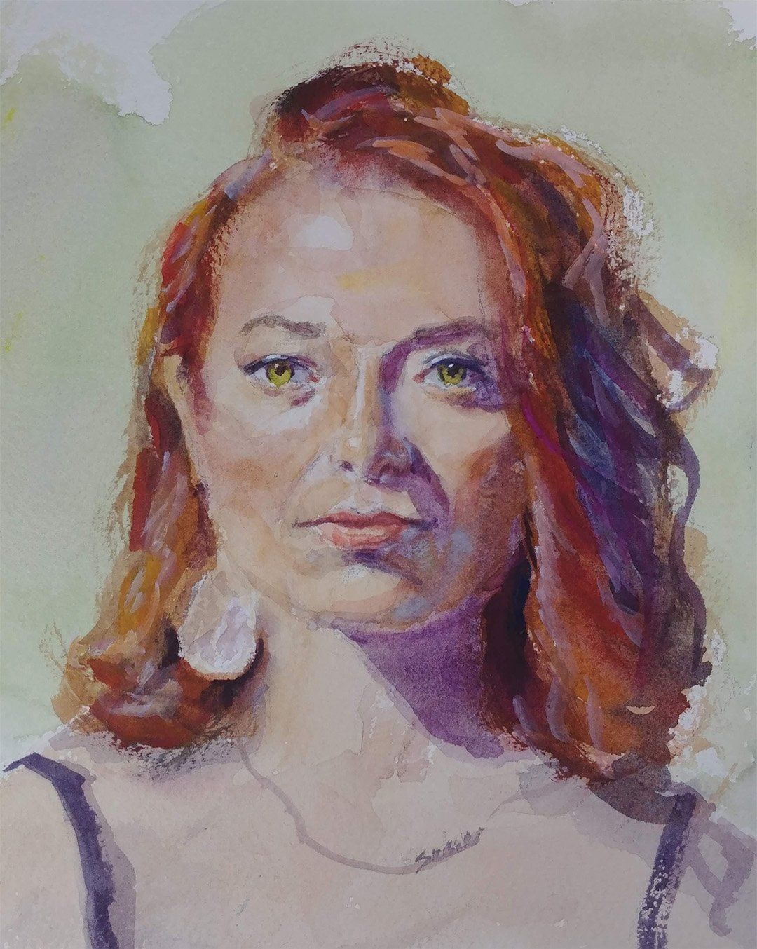 woman portrait watercolor virtual live zoom portraits and people class painting robert sherrill workshops