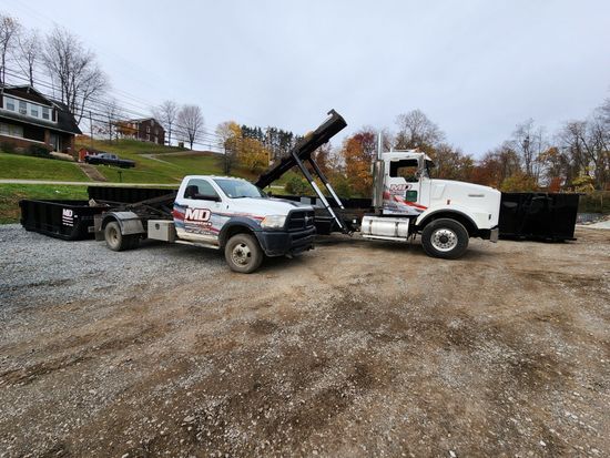 MD dumpsters trucks — Finleyville, PA — MD Dumpsters