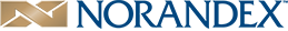 The word norandex is written in blue and gold on a white background