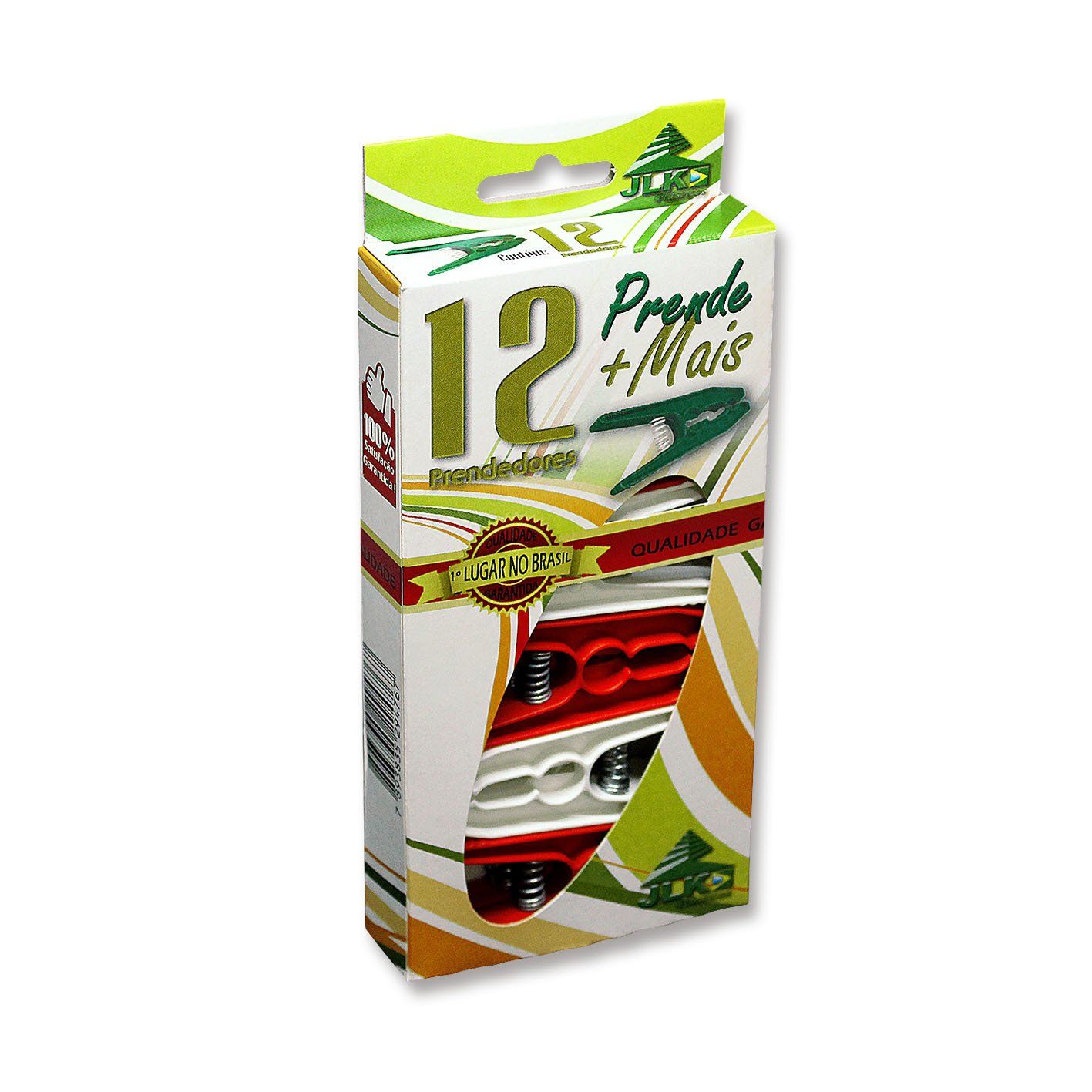 PRENDEDOR PLÁSTICO 12 UNIDS CAIXINHA