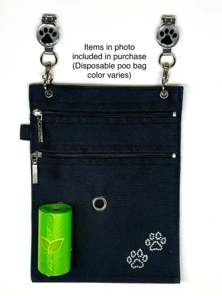 hip clip with a poo bag accessory 