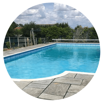 a clean swimming pool 