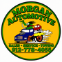 Morgan Automotive logo with tow truck, cartoon mechanic, and phone number 912-778-4055