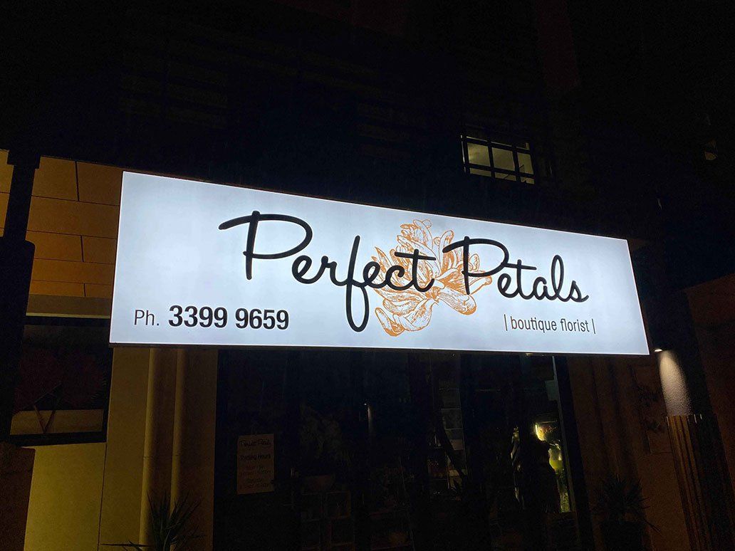 Flower Shop Signage With White Background — Signage In Acacia Ridge, QLD