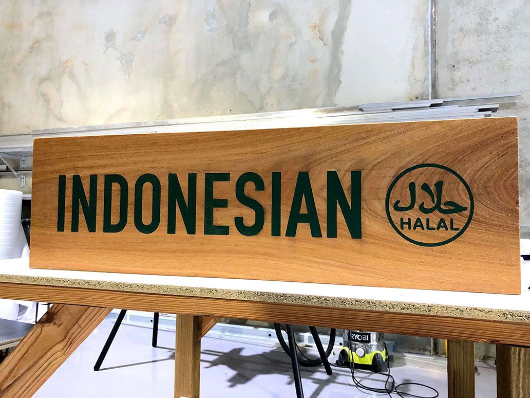 Logo On Timber Signage — Signage In Acacia Ridge, QLD