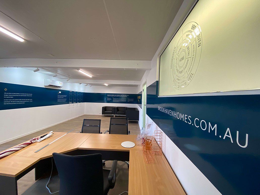 Logo On Long Glass Panel — Signage In Acacia Ridge, QLD