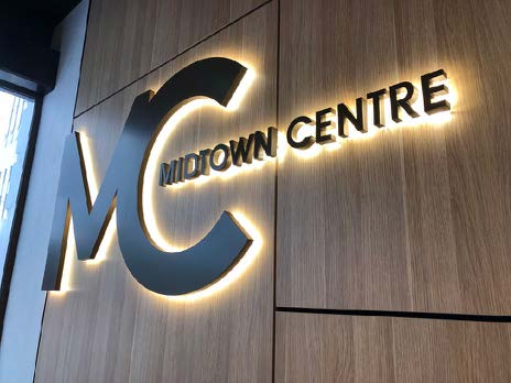 Midtown Centre signage with lighting — Signage In Acacia Ridge, QLD