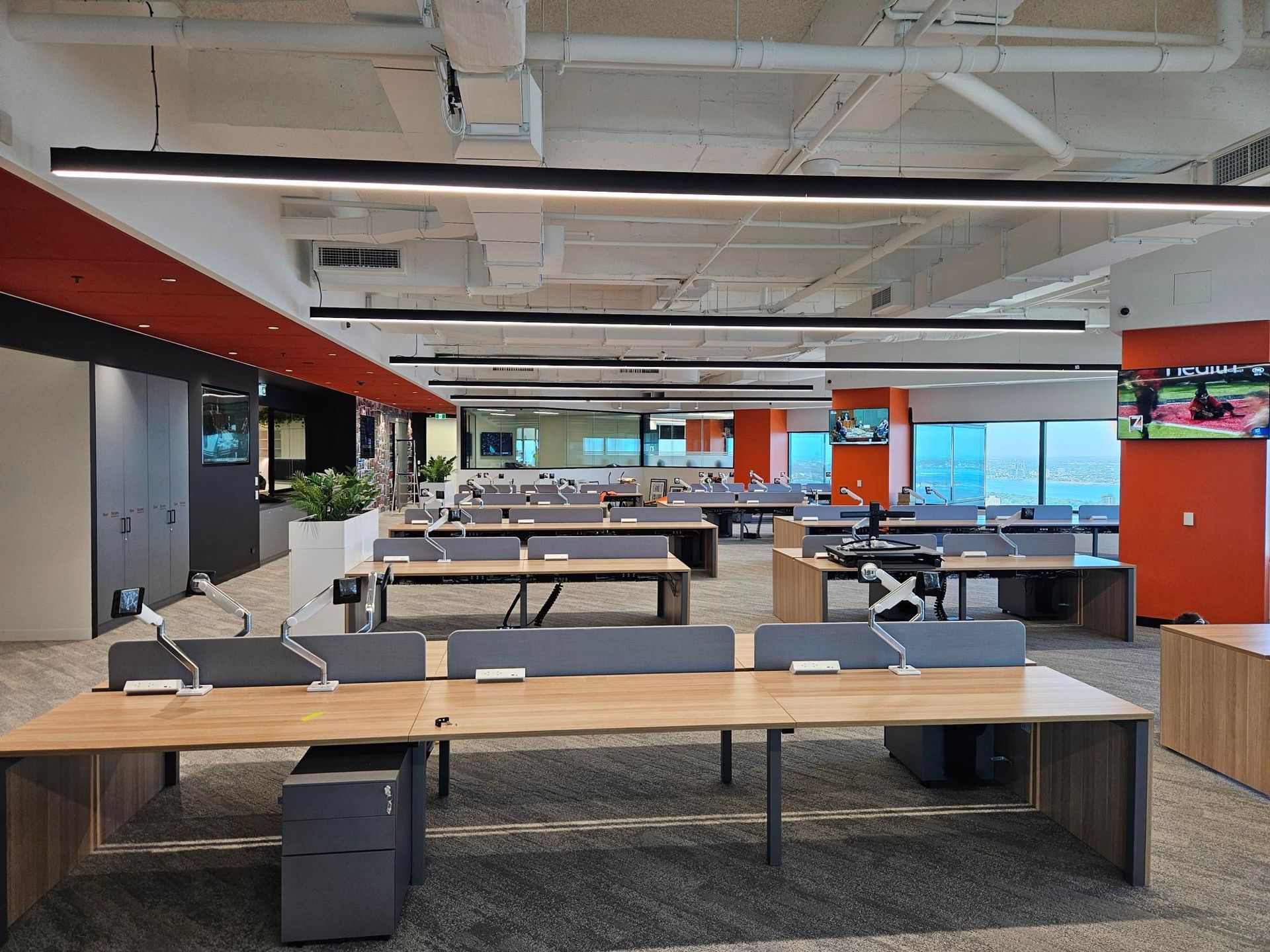 Bar Interior With Copper Accents, Bartenders — Perth Electrical & Data in Joondalup, WA