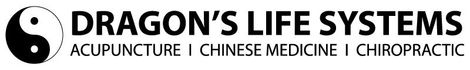A logo for dragon 's life systems acupuncture chinese medicine and chiropractic