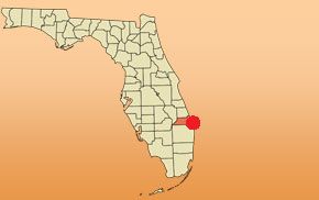 Map of Hobe Sound in Florida