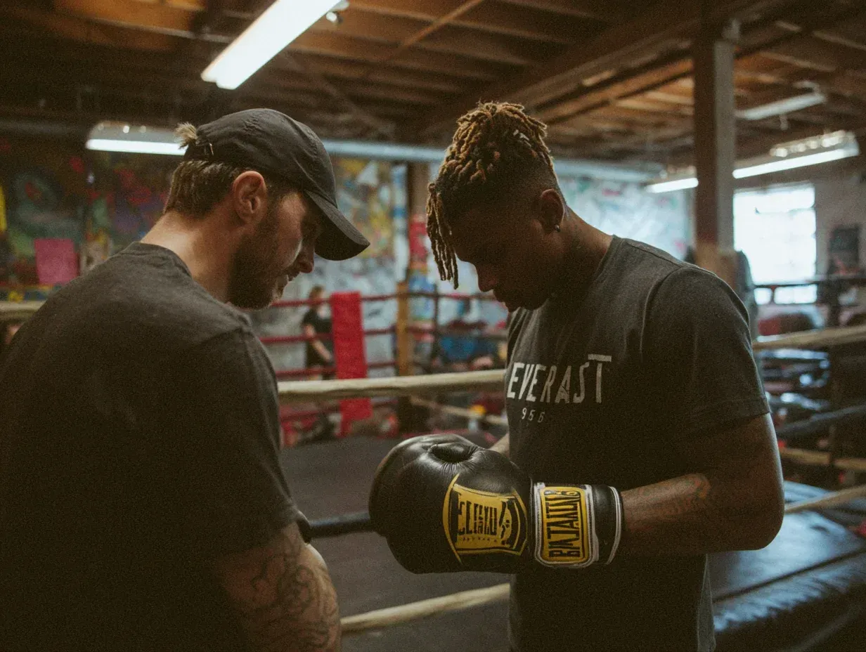 Boxer pacing ring corner moments before opening bell. Boxing fight tension reflecting mental discipline. Boxing training focused on rhythm and precision. Boxing conditioning controlling nerves and breath.
Round one begins as gloves clash under blinding lights. Boxing match showcasing skill, speed, and anticipation. Boxing training transforming repetition into instinct. Boxing conditioning fueling endurance and reaction.
Boxer landing clean combination to opponent’s guard, crowd roaring. Boxing fight intensity blending technique and power. Boxing training culminating in explosive precision. Boxing conditioning maintaining rhythm and focus.
Corner man waving towel, urging boxer to stay aggressive. Boxing coaching energizing athlete mid-round. Boxing training channeling aggression into form. Boxing conditioning sustaining pace and consistency.
Boxer slipping opponent’s punch and countering with perfect uppercut. Boxing technique demonstrating timing and control. Boxing training emphasizing reaction and composure. Boxing conditioning reinforcing awareness and balance.
Boxer’s expression calm and sharp between rounds, breathing steady. Boxing fight demonstrating experience and focus. Boxing training creating control under fatigue. Boxing conditioning maximizing recovery and performance.
Team applying ice to fighter’s neck while coach gives strategy advice. Boxing corner coordination built on precision and timing. Boxing training teaching adaptability and awareness. Boxing conditioning supporting energy management.
Boxer landing decisive body shot sending shock through opponent. Boxing competition emphasizing accuracy and power. Boxing training blending technique with instinct. Boxing conditioning creating durability and strength.
Crowd stands as referee counts knockdown, tension filling arena. Boxing fight moment capturing drama and intensity. Boxing training preparing athlete for resilience. Boxing conditioning ensuring composure under stress.
Boxer surviving late-round flurry, maintaining defense and focus. Boxing match showcasing endurance and heart. Boxing training strengthening willpower and control. Boxing conditioning supporting recovery and determination.