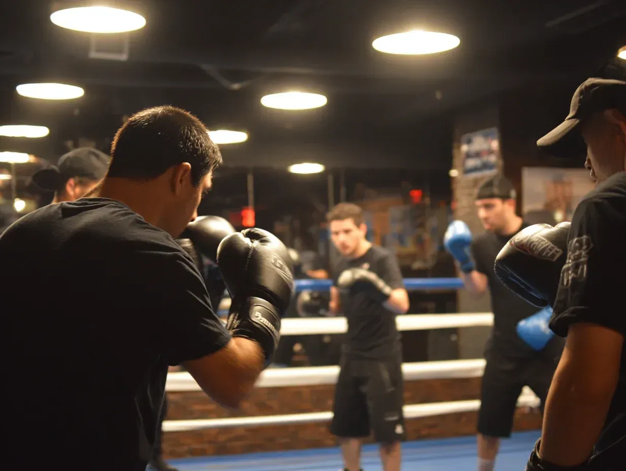 Boxing gym specializing in boxing conditioning, sparring, and power development. Boxing instructor teaching proper stance, technique, and control. Boxing fitness classes with high intensity boxing drills. Boxing training improving coordination and discipline. Boxing personal training with boxing sparring, padwork, and agility drills. Boxing gym offering private boxing lessons for athletes and fitness enthusiasts. Boxing classes focused on power, defense, and control. Boxing conditioning improving stamina and balance. Boxing gym providing boxing classes, sparring drills, and defense training. Boxing personal coach guiding one on one boxing sessions for fitness and skill. Boxing conditioning improving timing, rhythm, and endurance. Boxing training enhancing strength and confidence.