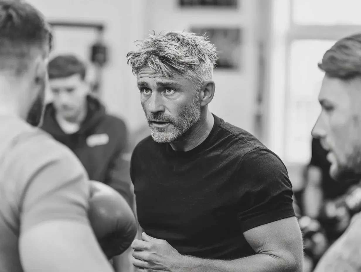 Boxer running along empty street at dawn, breath forming clouds in cold air. Boxing roadwork building endurance, stamina, and mental discipline. Boxing training extending beyond the ring. Boxing fitness lifestyle rooted in early-morning commitment and focus.
Boxer tying running shoes under streetlight before morning jog. Boxing conditioning emphasizing cardio and mental toughness. Boxing training routine promoting consistency and discipline. Boxing lifestyle symbolizing persistence and drive.
Boxer sprinting uphill with weighted vest during roadwork. Boxing training improving power, balance, and explosiveness. Boxing conditioning designed for elite endurance. Boxing fitness representing dedication and focus.
Boxer sitting on park bench post-run, breathing heavy and reflective. Boxing training blending physical challenge and meditation. Boxing conditioning promoting mindfulness and calm. Boxing fitness inspiring focus and inner strength.
Boxer drinking protein shake after morning workout. Boxing nutrition supporting muscle recovery and performance. Boxing fitness integrating diet and discipline. Boxing training balanced through proper fueling and hydration.
Boxer journaling training notes beside gym bag and gloves. Boxing mindset emphasizing reflection and improvement. Boxing conditioning combining physical and mental growth. Boxing lifestyle built on awareness and accountability.
Boxer stretching calves against wall before roadwork session. Boxing training promoting flexibility and mobility. Boxing conditioning enhancing recovery and prevention. Boxing fitness ensuring longevity and performance.
Boxer preparing oatmeal and eggs for post-training meal. Boxing nutrition routine aligned with recovery and strength. Boxing fitness incorporating healthy habits and discipline. Boxing training continuing through consistency and diet.
Boxer sitting quietly with eyes closed, meditating before sparring day. Boxing mindset training focus, awareness, and control. Boxing conditioning rooted in breath and stillness. Boxing fitness uniting body, mind, and purpose.
Boxer packing gym bag with gloves, wraps, and towel before heading out. Boxing preparation representing organization and readiness. Boxing training lifestyle built around habit and repetition. Boxing conditioning emphasizing focus and structure.