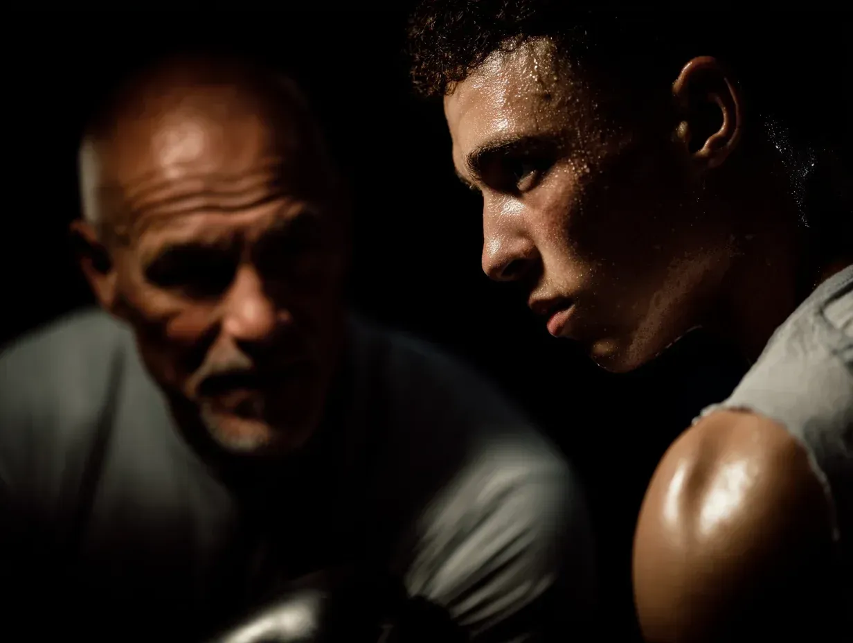 Boxer stands barefoot on ring canvas at dawn, eyes closed in stillness. Boxing meditation uniting body and breath. Boxing training evolving into spiritual discipline. Boxing conditioning revealing peace through endurance.
Sweat dripping from nose into puddle reflecting gym light like candle flame. Boxing focus transforming exhaustion into prayer. Boxing training bridging struggle and serenity. Boxing conditioning channeling devotion through effort.
Boxer kneels in corner whispering gratitude before final round. Boxing spirituality grounded in humility. Boxing training transcending technique. Boxing conditioning merging faith and fortitude.
Coach and student bow heads together before sparring begins. Boxing discipline rooted in respect and awareness. Boxing training connecting hearts through stillness. Boxing conditioning cultivating mindfulness under pressure.
Boxer exhaling slowly, shadowboxing in rhythm with heartbeat. Boxing meditation transforming movement into mantra. Boxing training synchronizing energy and flow. Boxing conditioning nurturing focus and grace.
Boxer’s reflection split by beam of light through dusty air. Boxing duality between peace and power. Boxing training mastering balance within conflict. Boxing conditioning harmonizing control and surrender.
Boxer lying flat on mat post-session, chest rising like ocean tide. Boxing calm emerging from chaos. Boxing training ending in silence and gratitude. Boxing conditioning guiding recovery and reflection.
Boxer striking heavy bag in total darkness, guided only by rhythm. Boxing mindfulness illuminating through repetition. Boxing training expressing consciousness in motion. Boxing conditioning teaching awareness and control.
Prayer beads looped around glove resting beside Bible on bench. Boxing faith woven into preparation. Boxing training connecting spirituality and action. Boxing conditioning reinforcing devotion through routine.
Boxer bowing before ring entrance as candlelight flickers nearby. Boxing ceremony merging faith and focus. Boxing training becoming meditation through ritual. Boxing conditioning strengthening both soul and sinew.