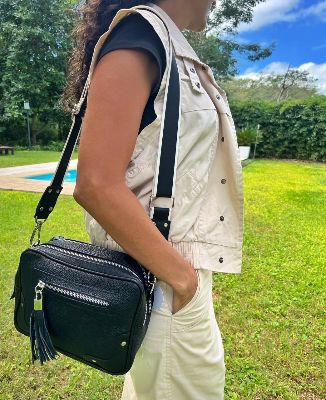 Bandolera Siena Negra doble correa