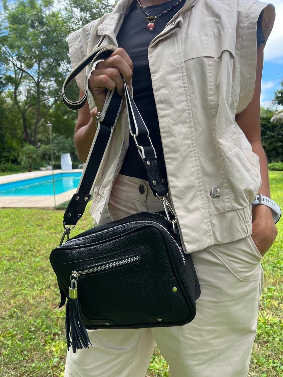 Bandolera Siena Negra doble correa