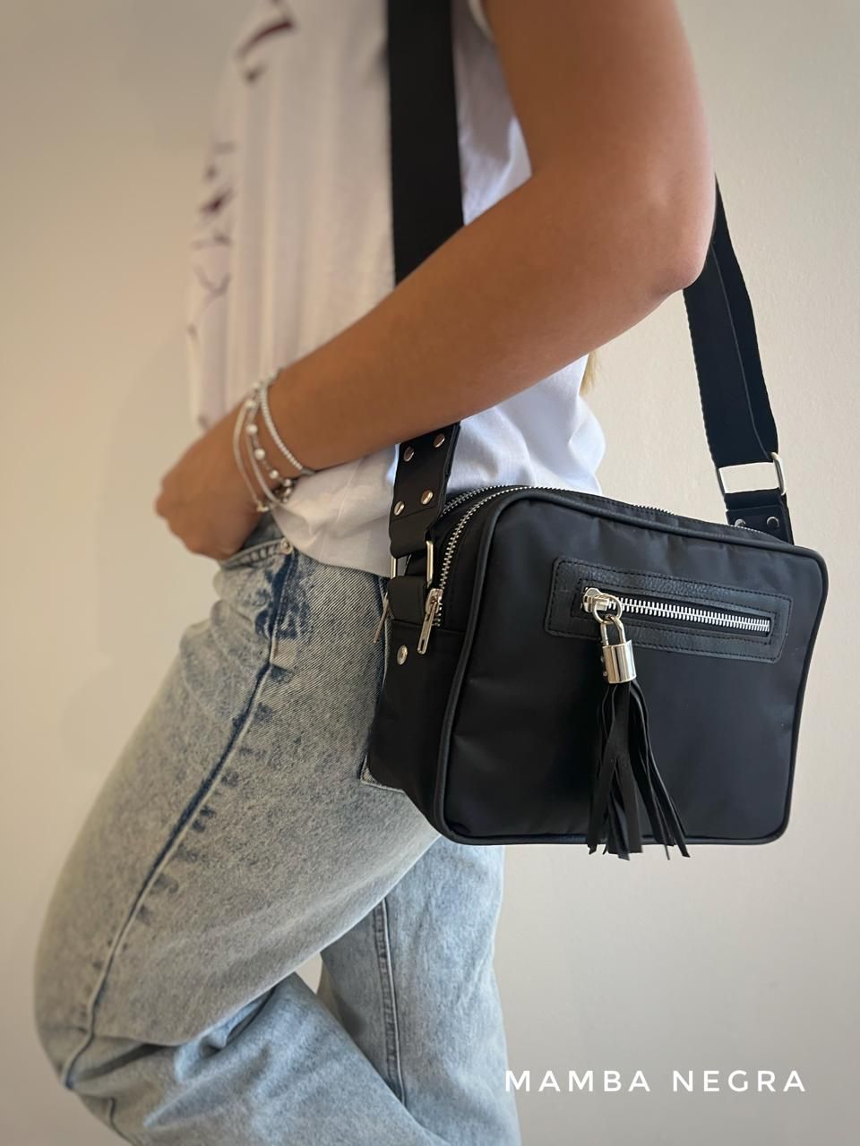 Bandolera siena impermeable negro