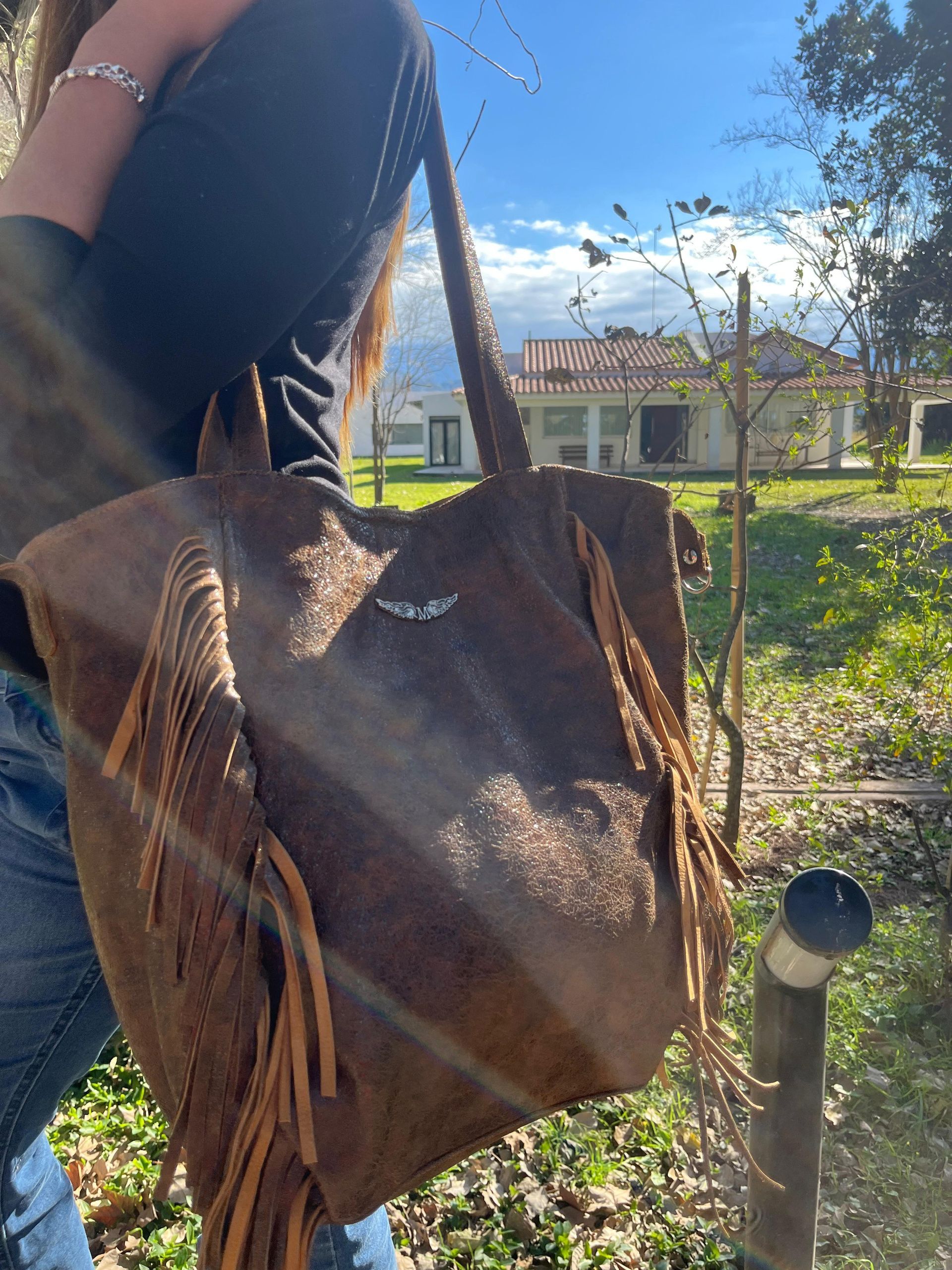 Cartera Andrea flecos