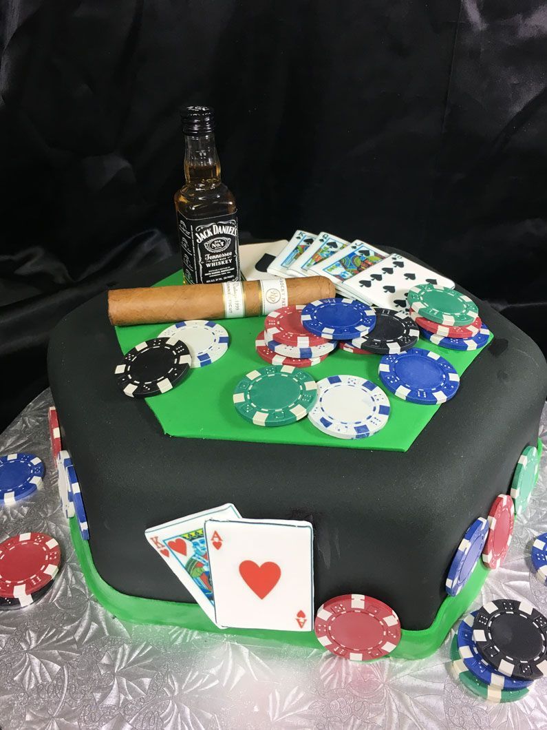 poker-themed cake