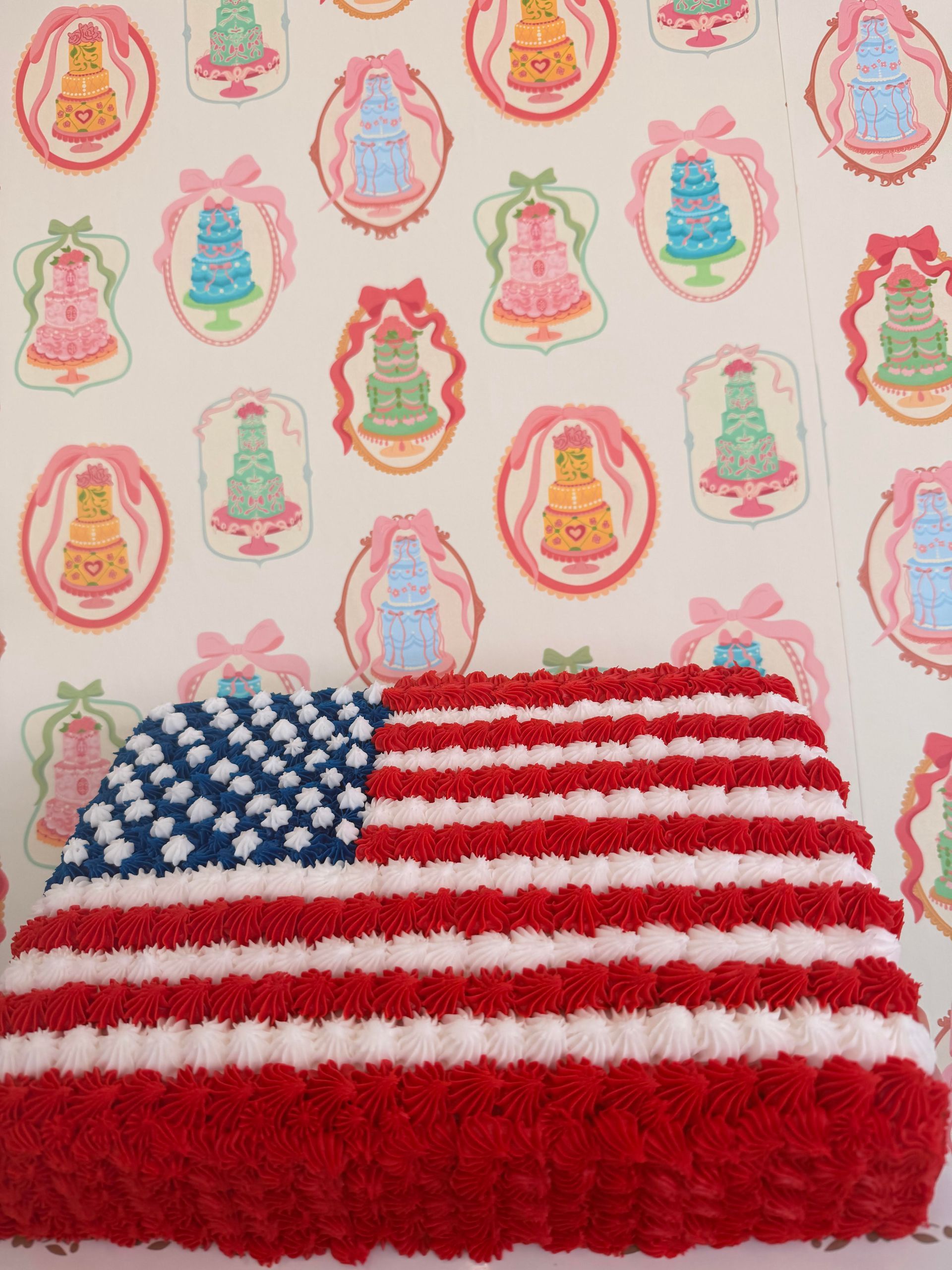 orange and blue baseball cake