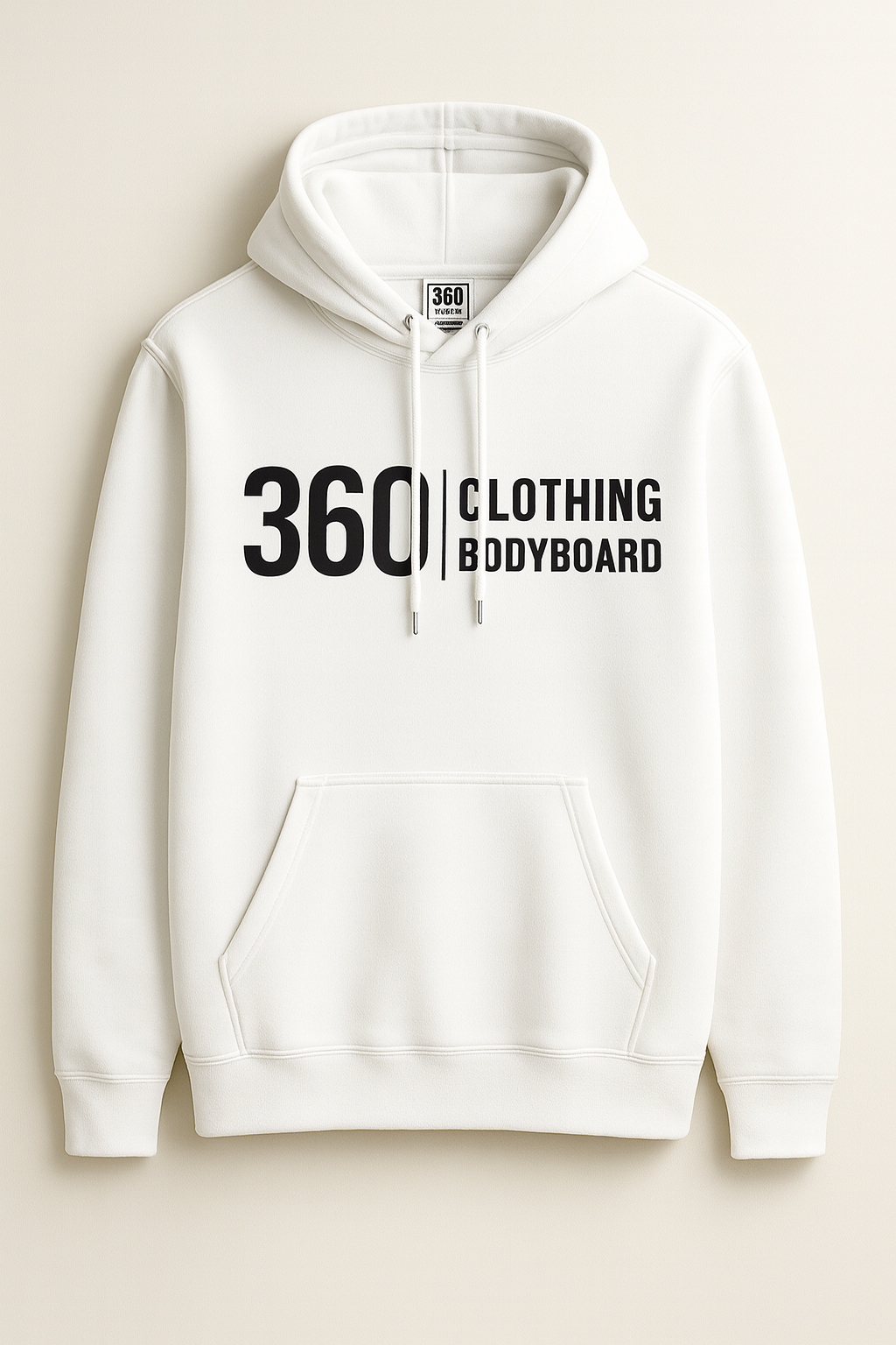 Moletom branco com estampa preta: 