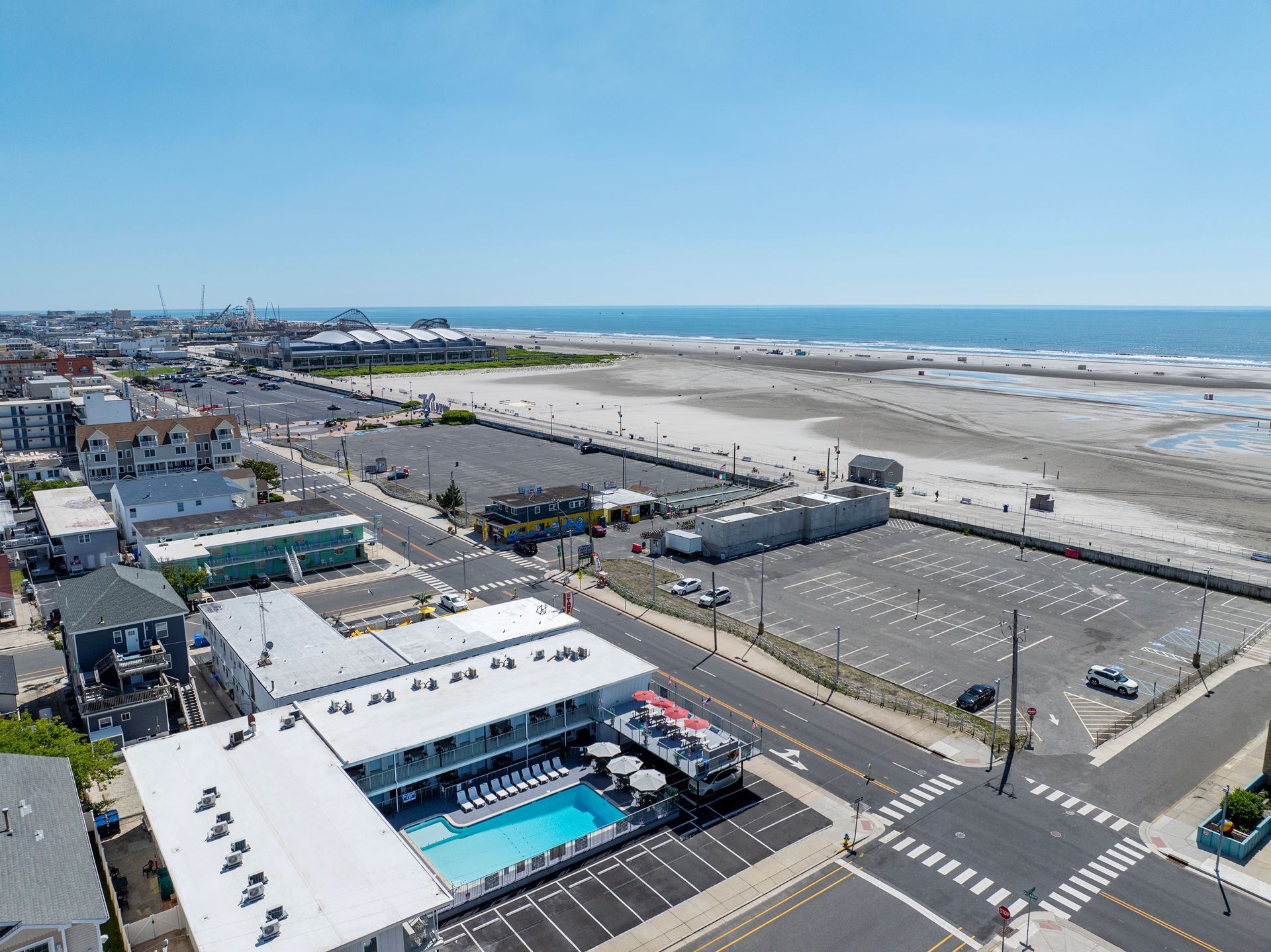 Aerial photo of hotel